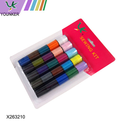 Custom Household Mini Colorful Spool Polyester Sewing Thread For Clothes.