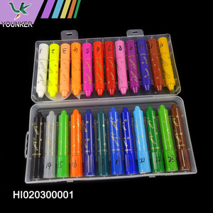 24 Colors 3D Silky Washable Crayon for Children Crayon.