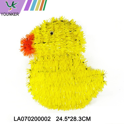3D Plastic Chick Tinsel Easter Ornament Wall Decorations Easter Craft Supplies.