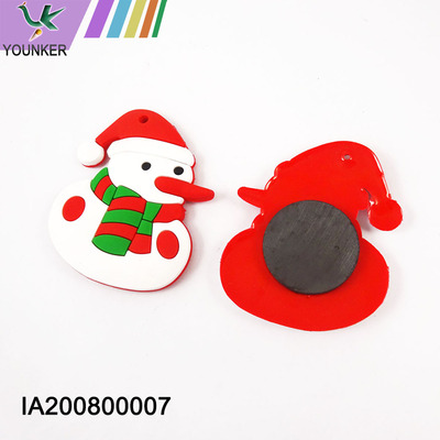 3D Snowman Popular Decorating Customizable Logo Christmas Ornaments Fridge Magnet On Refrigerator.