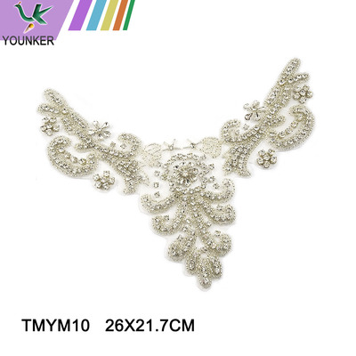 Custom Rhinestone Sew On Or iron on Bridal Applique Wedding Decoration Accessories.