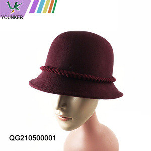 Fall and winter new style simple felt hat retro bucket hat casual fedora hats women.