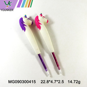 PU Slow Rebound Simulation Unicorn Toy Cute Student Stationery Pen Ornament Vent Toy Gift Pen.
