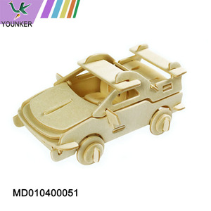 Hot Selling New Designs Educational Toys Car 3D DIY Wooden Puzzle For Kids.
