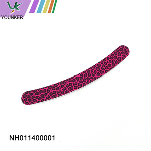 Beauty Nail Tools Leopard & Snakeskin Printed Double-sided Arc Sand Strip Sandpaper Nail File.
