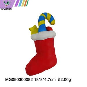 Christmas Socks Design and Bell Design Bear Model Stress Relieve Slow Rebound Sensory Toy.