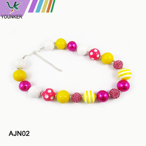 New Arrival Princess Beaded Kids Necklaces for Girls.