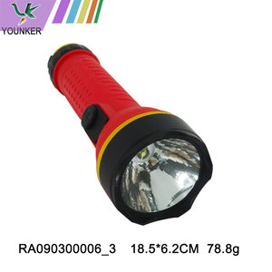 On Sale Portable 2*AA Dry Battery Outdoor Cheap Customizable Plastic Flashlight With Lifting Rope.